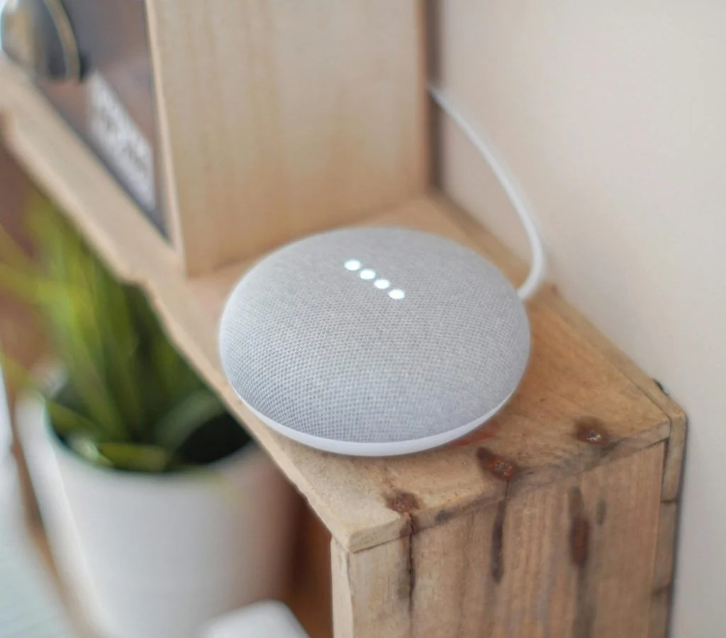 AI voice assistant in use