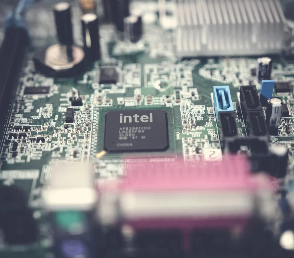 Diagram of a processor interacting with memory, input/output devices, and other system components