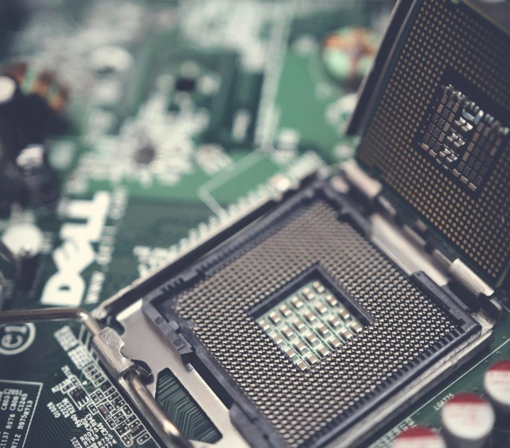 Person checking laptop processor performance before buying