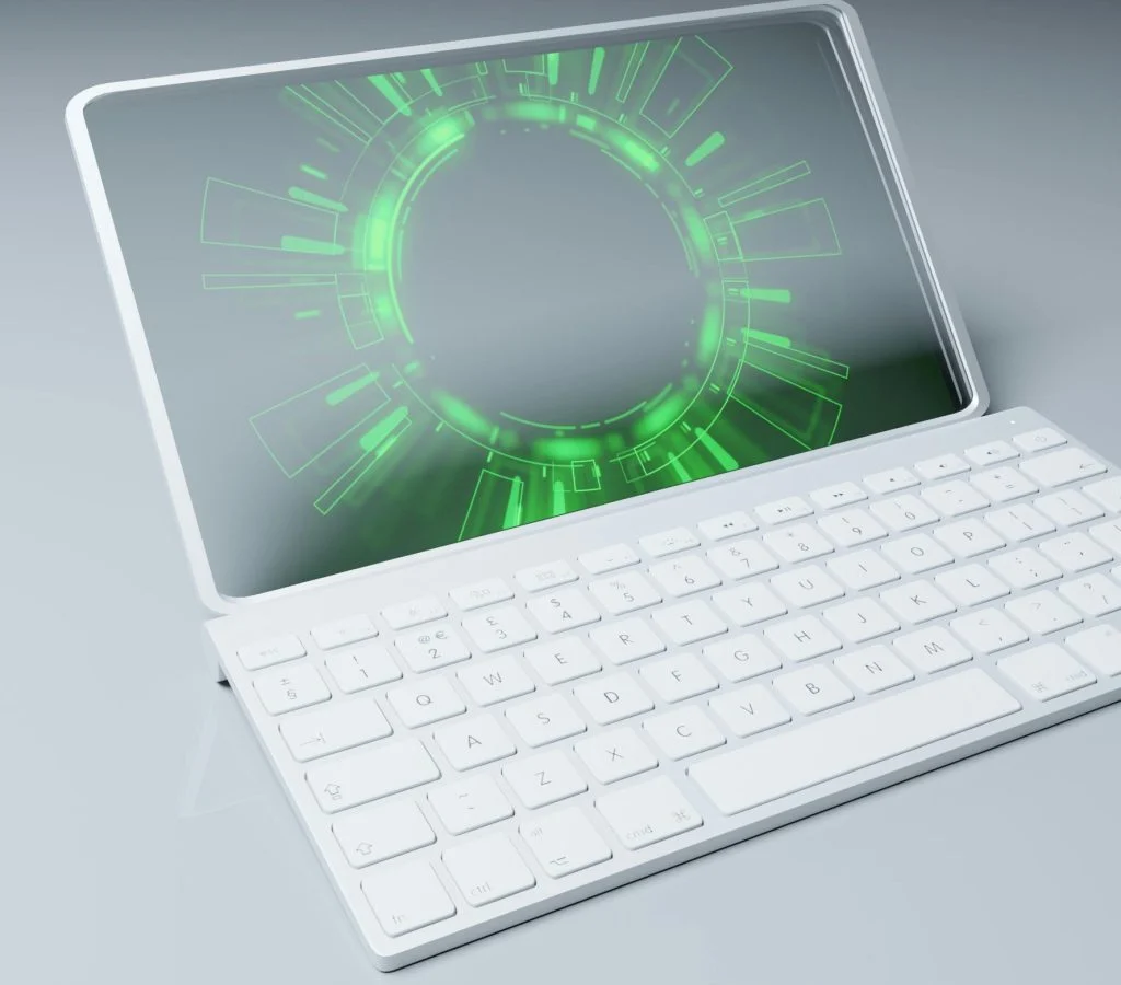 Illustration representing common misconceptions about laptops