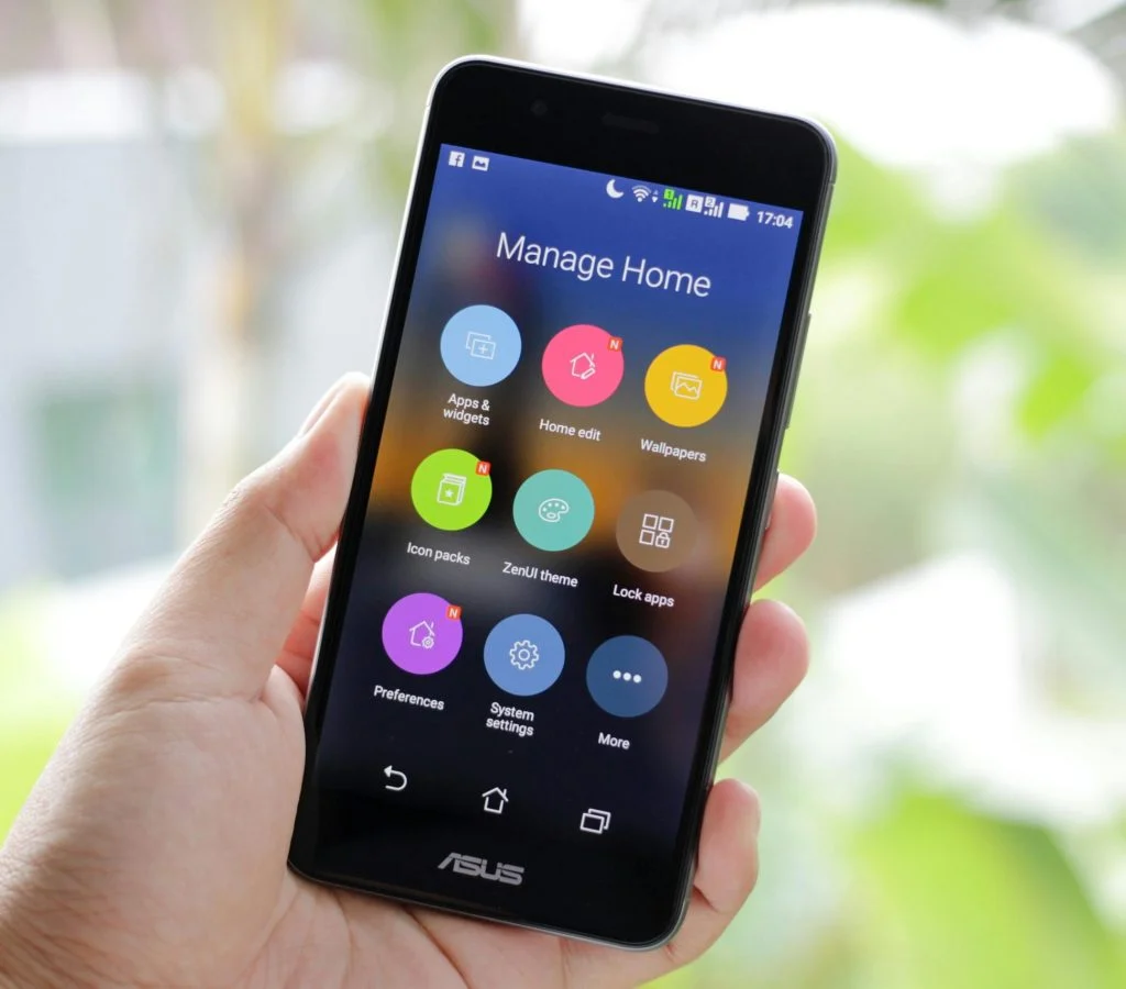 Smartphone interface displaying operating system features