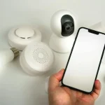 Illustration of AI-powered smart devices in daily life