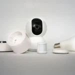 Illustration of a smart home with AI-powered devices connected