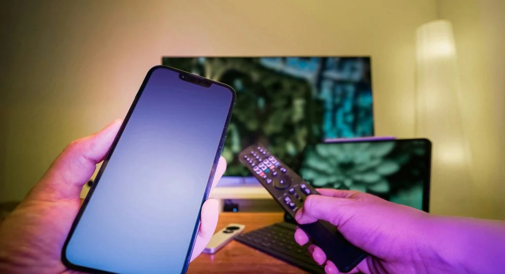 smart TV with devices connected