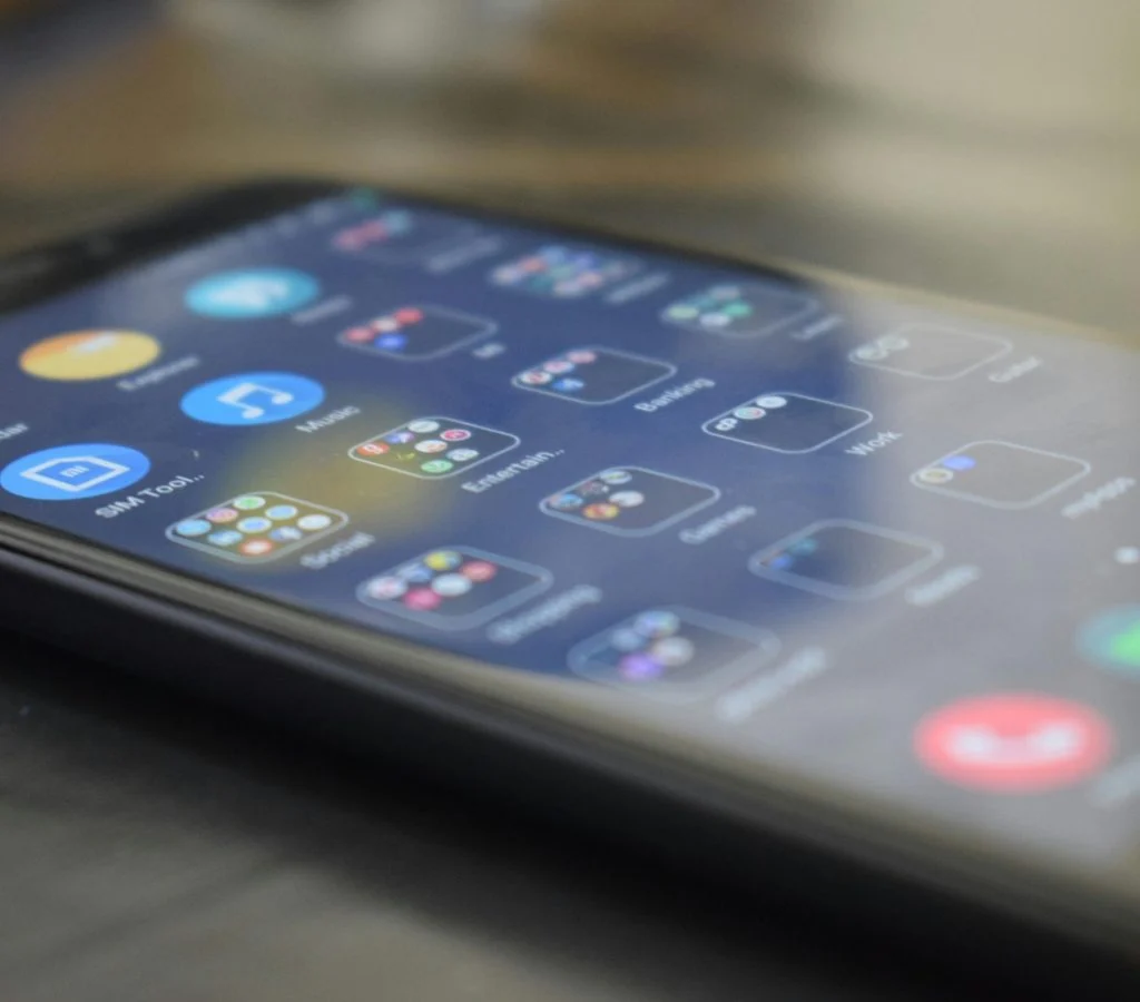 Advanced settings options on a smartphone