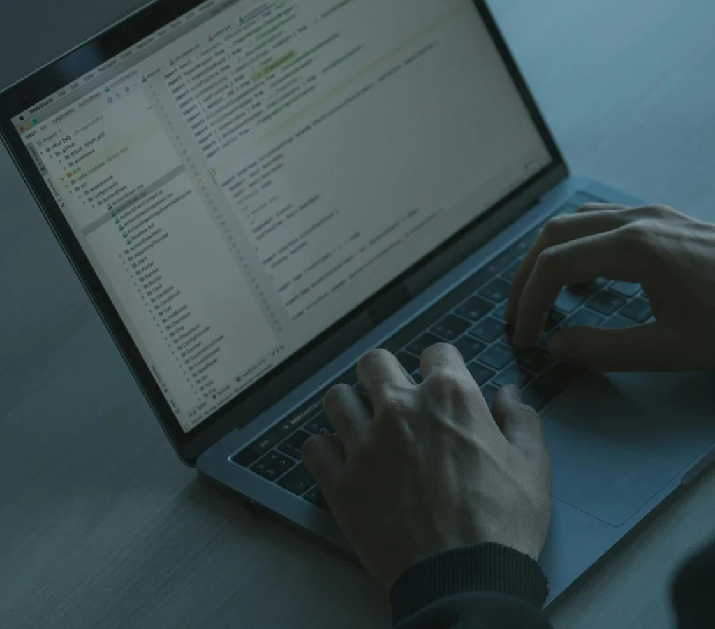 Laptop with antivirus software screen