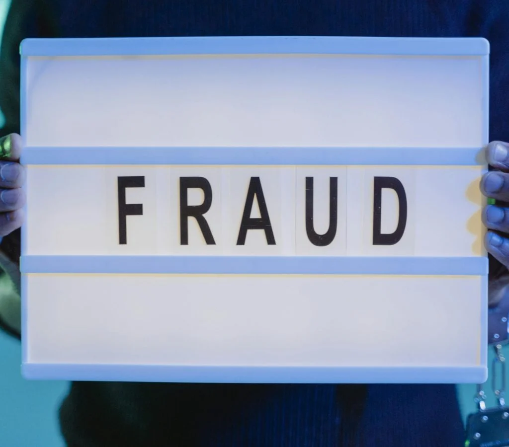 Illustration of a phishing scam with a fake message