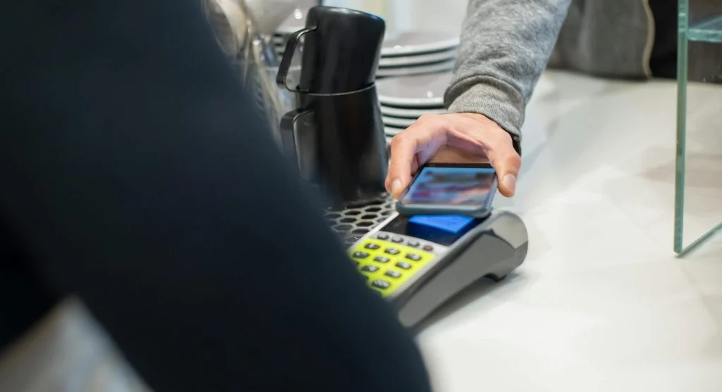 Two devices sharing data by tapping with NFC technology