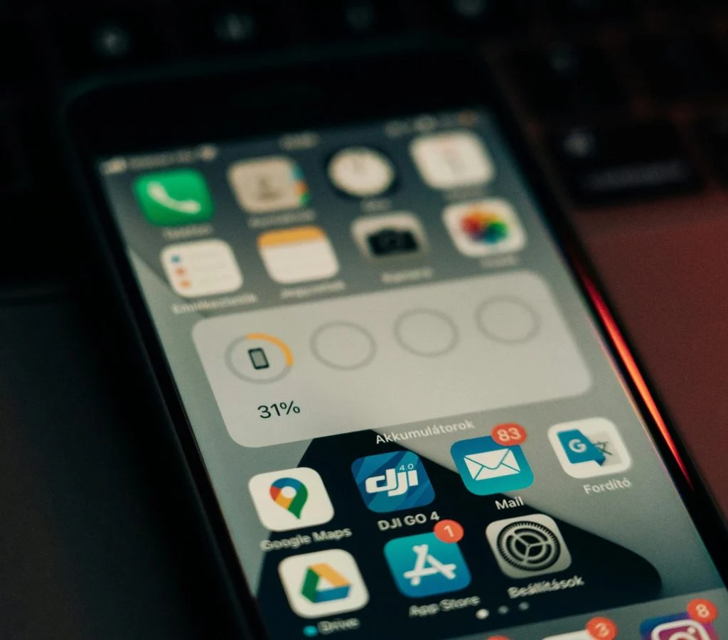 Illustration of a smartphone with apps running in the background