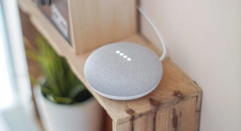 smart speaker in modern home