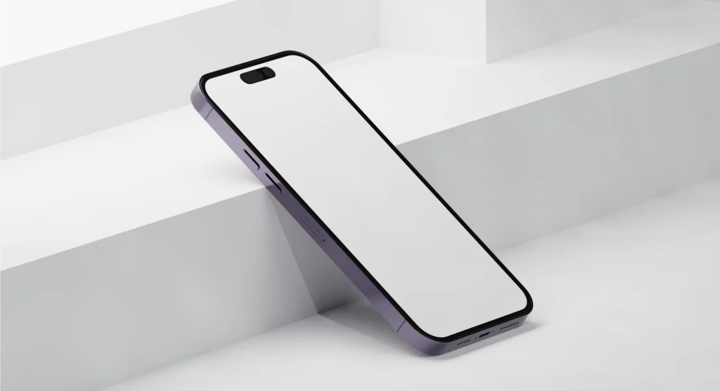clean smartphone home screen layout