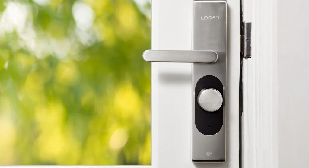 smart lock on front door
